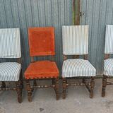 Wooden and upholstered chairs