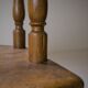 Swivel armchair in carved oak with ball bearings, early 20th century.