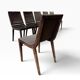 Set of 6 vintage curved wooden chairs