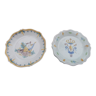 2 plates faience of Nevers decoration Revolutionary