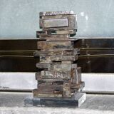 Vintage steel blade sculpture