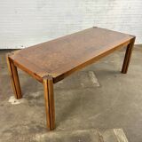 Italian vintage dining table with burl wood from Borghi