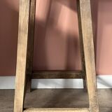 High wooden stool
