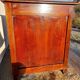bureau enfant, ado, bois massif et cuir rouge