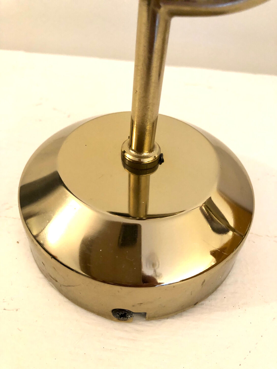 Vintage Fase adjustable wall lights in gold metal.