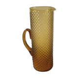 Amber glass pitcher