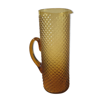 Amber glass pitcher