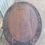 Asian table, mid-height, made of exotic wood.