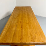 Vintage XXL farmhouse monastery pine table from the 1960s.