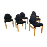 6 Flex chairs by Gerd Lange for Thonet , 80s