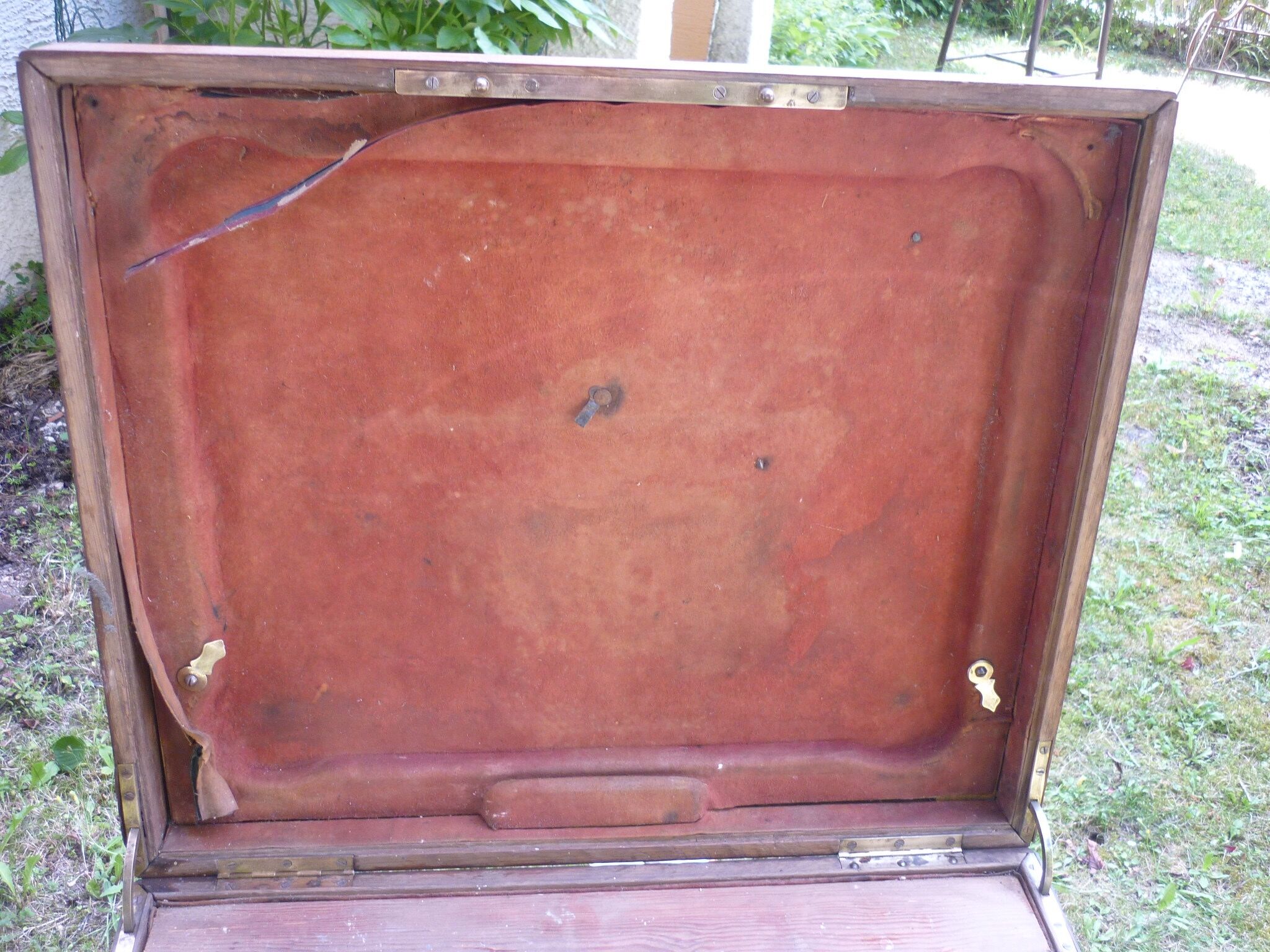 Trunk wooden chest "Odiot Goldsmith in Paris" XIX century