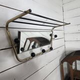 Vintage coat rack with pivoting mirror from the 60s