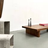 Solid oak coffee table, 1950s