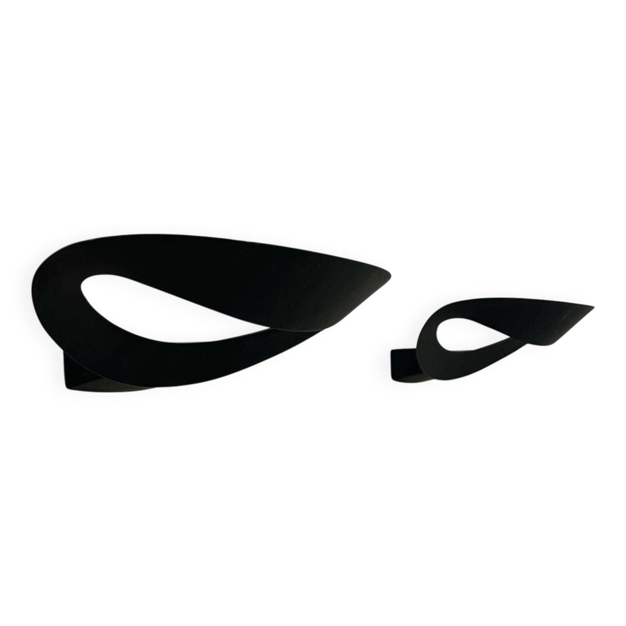 Applique Artemide Mesmeri vintage, noir mat, Italie 1980