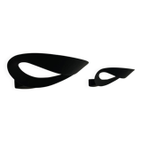 Applique Artemide Mesmeri vintage, noir mat, Italie 1980