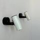 Pair of vintage adjustable wall lights, white metal, France 1970