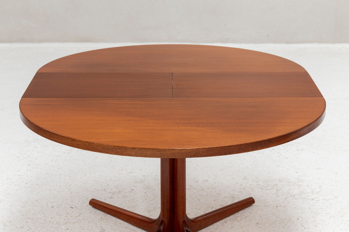 Round to oval danish dining table, Denmark, 1960’s