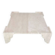 Large square coffee table in travertine by Claude Berraldacci. 1990s. France.