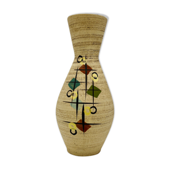 Vase céramique, décors abstraits, années 60