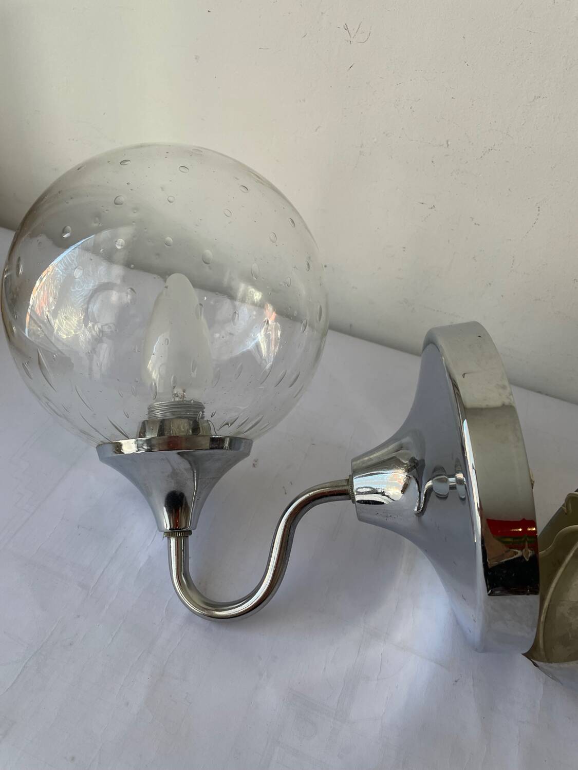 Pair of 60s/70s wall lights