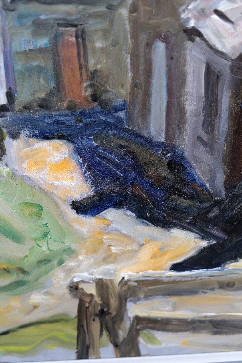 Contemporary Swedish oil painting on panel Gunnar S Malm 1960s