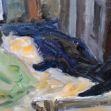 Contemporary Swedish oil painting on panel Gunnar S Malm 1960s