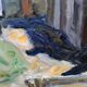 Contemporary Swedish oil painting on panel Gunnar S Malm 1960s