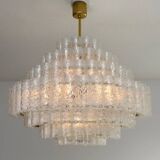 Mid-Century Murano Glass 7-Tier Ball Chandelier, Doria Leuchten