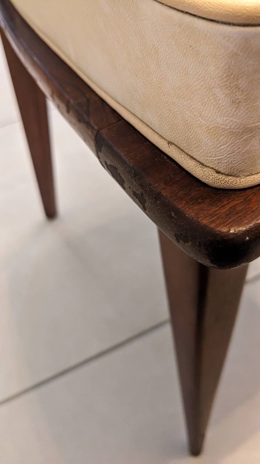 Vintage compass and leatherette chairs