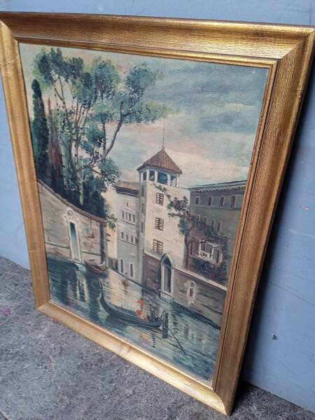 Venetian school view of Venice oil painting on canvas