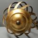 Large Italian Foliage Cage Chandelier - 1960s Art Crafts - Gold Metal
