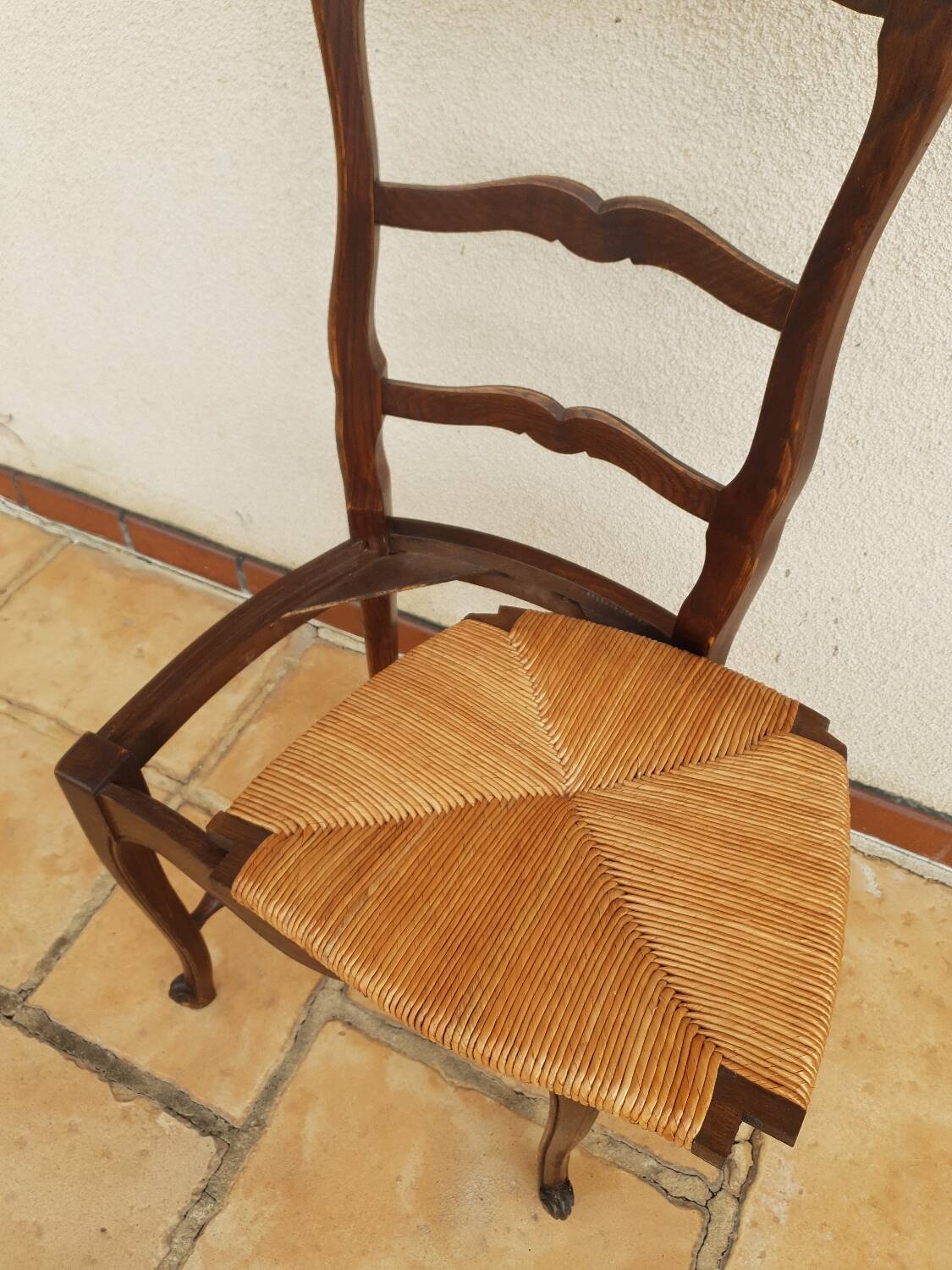 Regency chairs in straw-studded oak