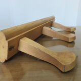 “stella” wall coat rack in solid beech from the 70s