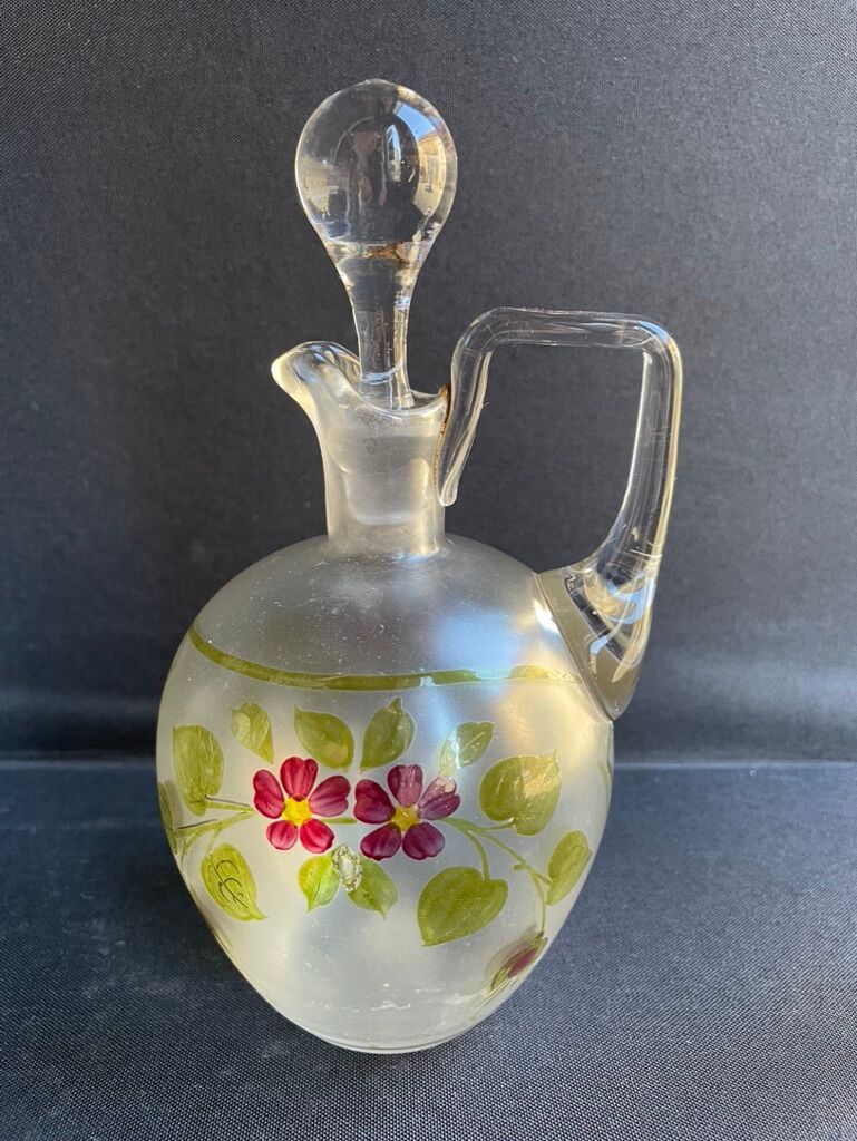 Non-selfish night service - art nouveau - hand-decorated satin blown crystal