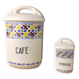 2 coffee pepper spice jars