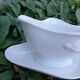 Saucière en faïence blanche 