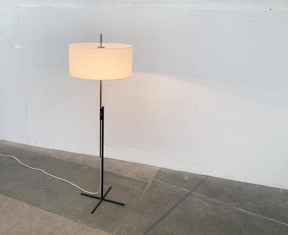 Mid-century German minimalist floor lamp by Kaiser Idell / Kaiser Leuchten, 1960s.