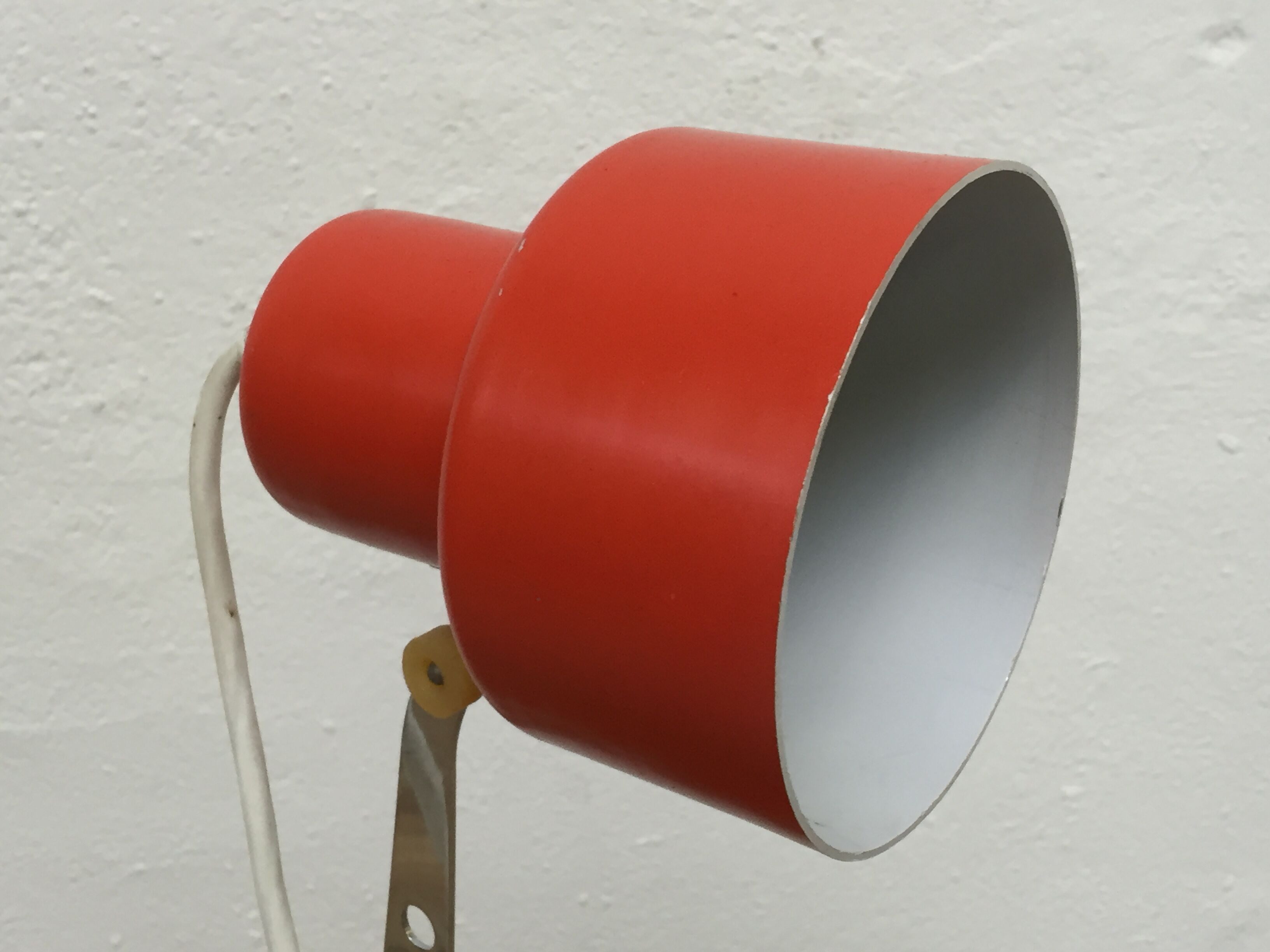 Pair of orange lamps