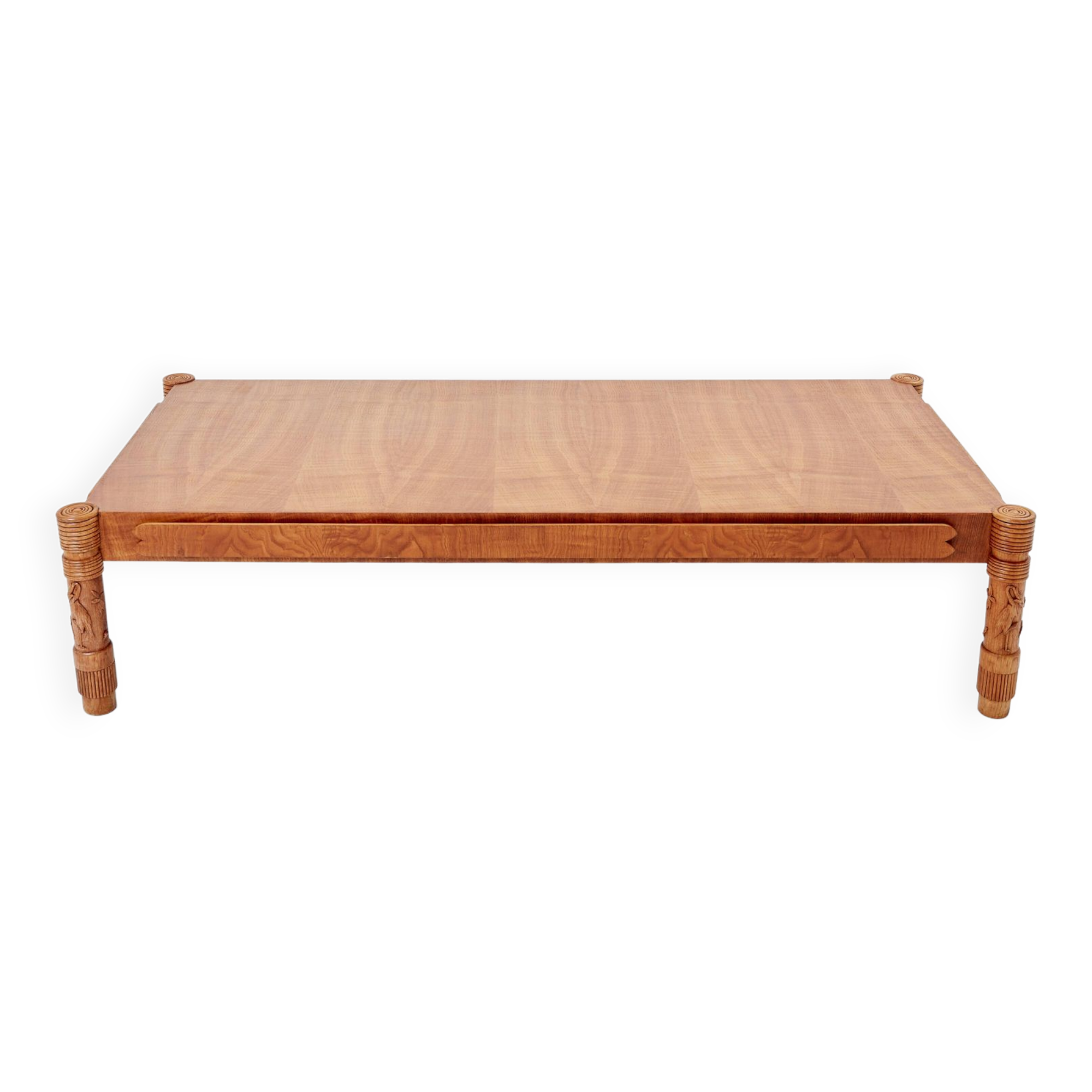 Large modernist curly ash coffee table by Pier Luigi Colli 1950