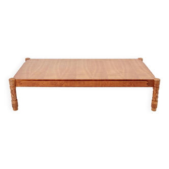 Grande table basse moderniste frêne ondé de Pier Luigi Colli 1950