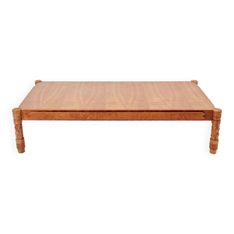 Large modernist curly ash coffee table by Pier Luigi Colli 1950