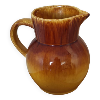 Glazed ceramic pitcher