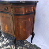Console demi lune marqueté style louis VI