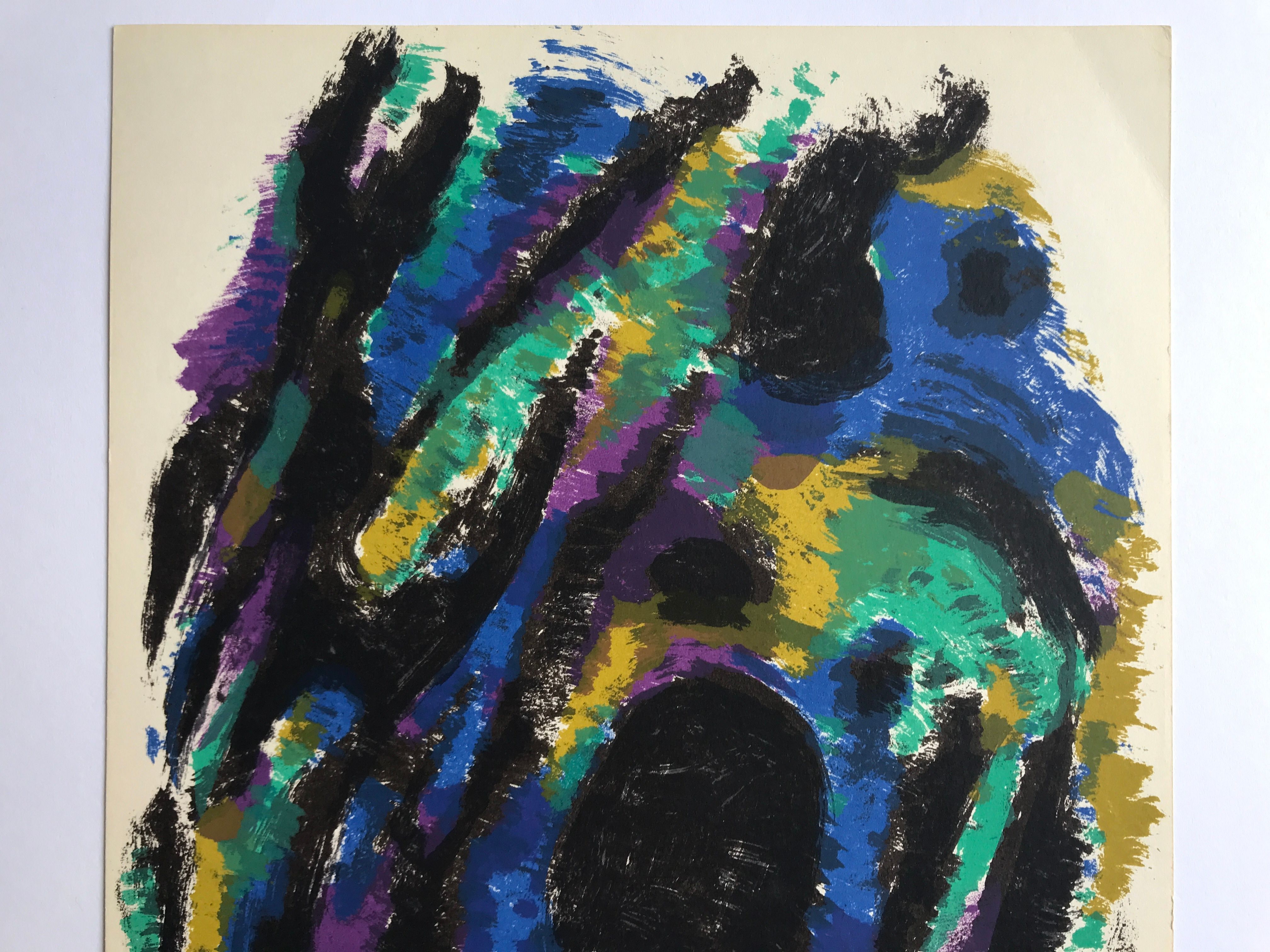 Original lithograph by Alfred Manessier Le Nid, 1960