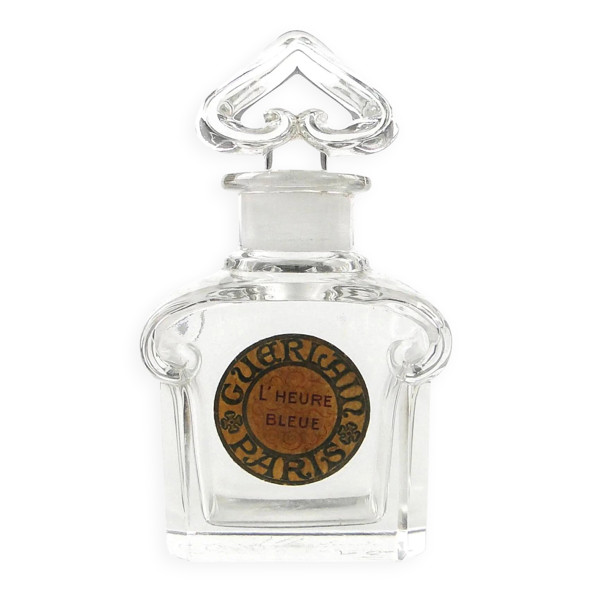 Art Nouveau perfume bottle, pressed glass, France, 1950s