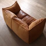 Le Bambole sofa in buffalo leather by Mario Bellini for B&B Italia, 1970s