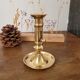 Push candle holder with hollow dish