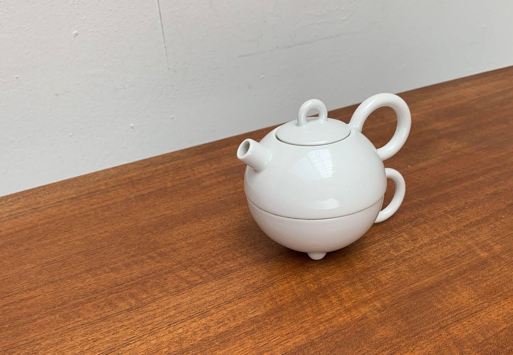 Teapot and cup from the vintage postmodern German Fantasia series by Matteo Thun for Arzberg, 1980s, set of 2.