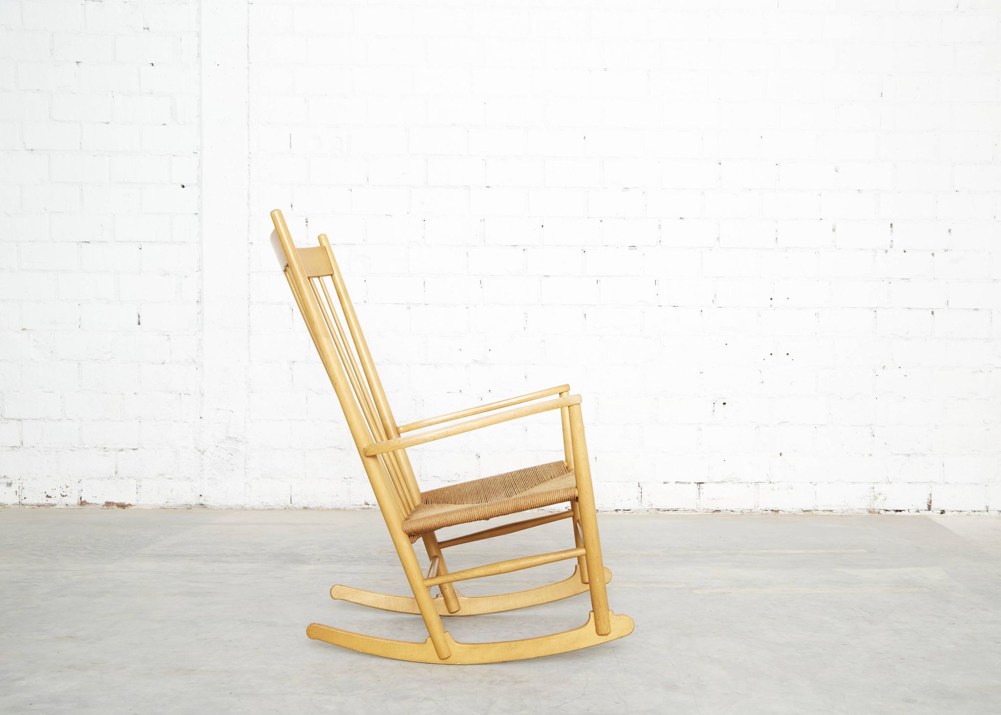 Vintage J16 Rocking Chair by Hans J. Wegner for FDB Møbler, 1960s