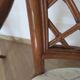 Vintage lot of 2 woven bamboo rattan armchairs - Curved wood - 1980s